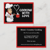 Cuisine avec Carte de visite d'amour (Devant / Derrière)