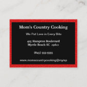 Cuisine avec Carte de visite d'amour (Dos)