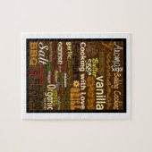 Cuisine avec Love Word-Art Puzzle (Horizontal)