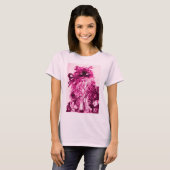 CUISINE AVEC ROSES, T-shirt blanc rose Fuchsia (Devant entier)
