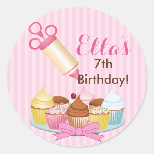 Cuisine Baking Anniversaire Fête Favoriser Sticker (Devant)