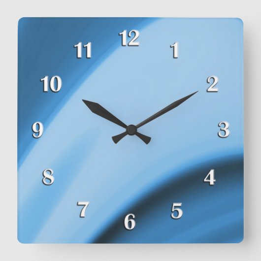 Cuisine bleue 12 chiffres Horloge murale (Recto)