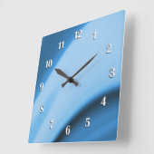 Cuisine bleue 12 chiffres Horloge murale (Angle)