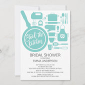 Cuisine Bleue Moderne Invitation de douche nuptial (Devant)