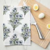 Cuisine bleue Vinca ou serviette de thé (Quart Plié)