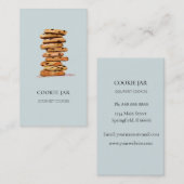 Cuisine boulangerie aquarelle bleu carte de visite (Devant / Derrière)