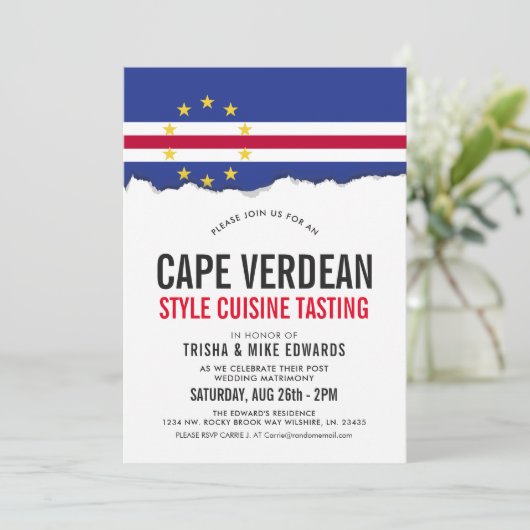 Cuisine cap verdienne à thème | Invitation du drap (Debout devant)