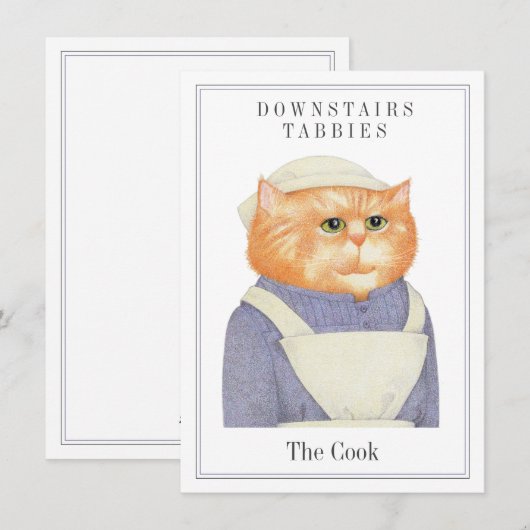 CUISINE CAT 4.5x6.25 Carte plate + texte (Devant / Derrière)