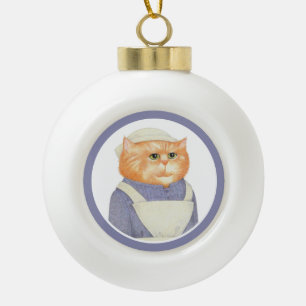 CUISINE CAT Bal Ornement en céramique
