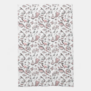 Cuisine chinoise moderne Encre Dessin Serviette de
