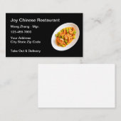 Cuisine chinoise simple Restaurant Carte de visite (Devant / Derrière)