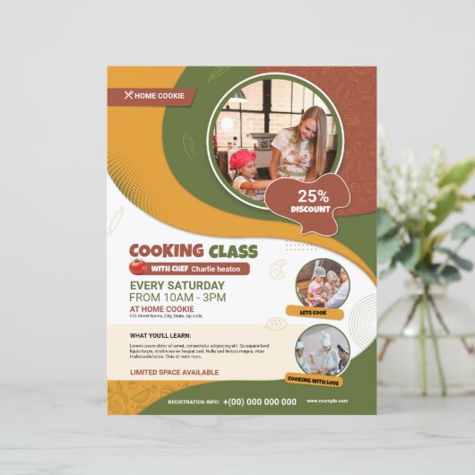 Cuisine Classe Flyer Modèle (Debout devant)