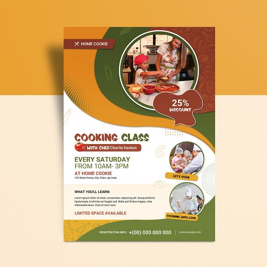 Cuisine Classe Flyer Modèle
