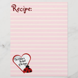 Cuisine Coeur de la maison Ladybug Recette papier