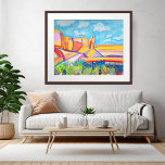Cuisine colorée Mesa Wacky Watercolor Paysage<br><div class="desc">Es-tu allé à Kitchen Mesa au Nouveau-Mexique ? Un bel endroit ! J'espère que vous aimez cette aquarelle colorée peinture paysage!</div>