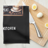 ☕ Cuisine Cuisine Serviette personnalisée Décor ca (Quart Plié)