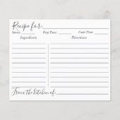 Cuisine Cuisine Ustensiles Family Recette Carte (Devant)