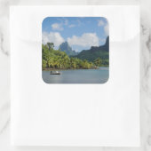 Cuisine de Baie, Moorea carré autocollant (Sac)
