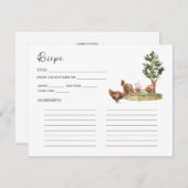 Cuisine de campagne | Carte de recette de Fête des (Devant / Derrière)