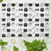 Cuisine de chat Serviette à main (Plié)