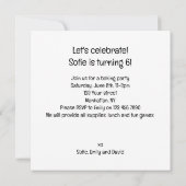 Cuisine de chats, invitation à la fête de boulange (Dos)