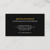 Cuisine de légumes frais ou Chef II Carte de visit (Dos)