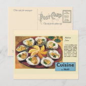 Cuisine DE Noel, Huitres frites, Feestdagenkaart (Voorkant / Achterkant)