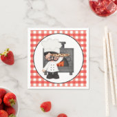 Cuisine de pizza chef fêtes serviettes en papier (En situation)