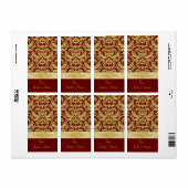 Cuisine de vacances Damask Traite Étiquette de cui (Feuille entière)