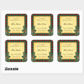 Cuisine de vacances de Holly Plaid Baking Sticker (Feuille)