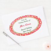 Cuisine de vacances de Poinsettia Baking Sticker (Enveloppe)