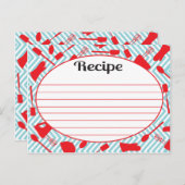 Cuisine d'inspiration rétro Cartes de recettes (Devant / Derrière)