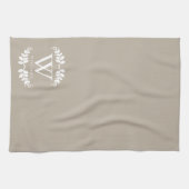 Cuisine Élégant linge de maison Monogramme beige (Horizontal)