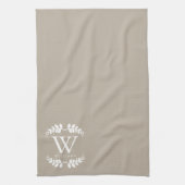 Cuisine Élégant linge de maison Monogramme beige (Vertical)