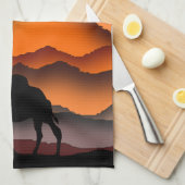 Cuisine en Camel Serviette coucher de soleil Déser (Quart Plié)