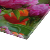 Cuisine en verre Planche à découper Peonies/Poppie (Coin)