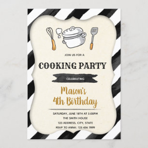 Cuisine enfant invitation fête anniversaire