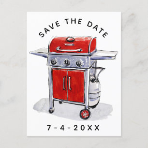 Cuisine Enregistrer la date Grill Carte postale