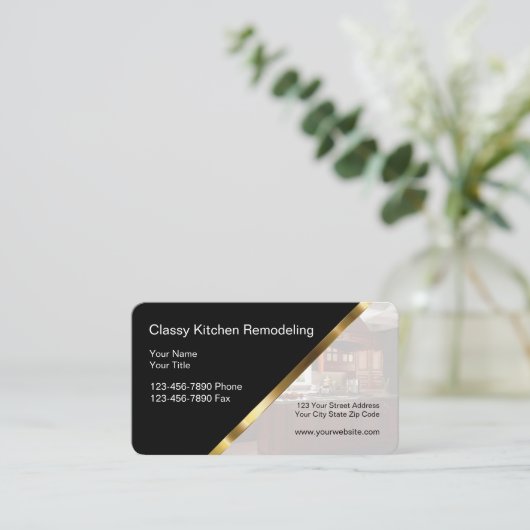 Cuisine et Bath transformant des cartes de visite (Debout devant)