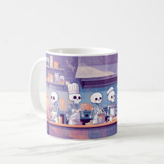 Cuisine et Éffrayante squelette Chefs Mug