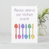 Cuisine Événement Spoons Invitation (Debout devant)