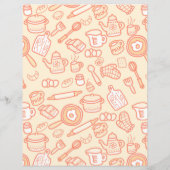 Cuisine fine feuille papier orange (Dos)