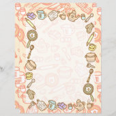 Cuisine fine feuille papier orange (Devant / Derrière)