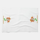 Cuisine Florale de la grenouille Serviette à main (Horizontal)