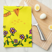 Cuisine Florale de poussette jaune serviette à mai (Quart Plié)
