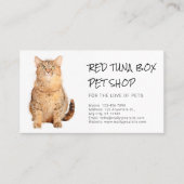 Cuisine Fluffy Orange Cat Pet Shop Cartes de fidél (Devant)