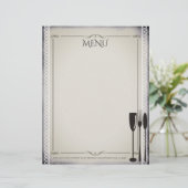 Cuisine gastronomique et menu du dîner (Debout devant)