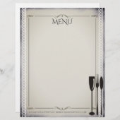 Cuisine gastronomique et menu du dîner (Devant / Derrière)