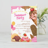 Cuisine glacée invitation fête d'été (Debout devant)