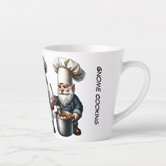 "Cuisine Gnome" Latte Mug (Droite)